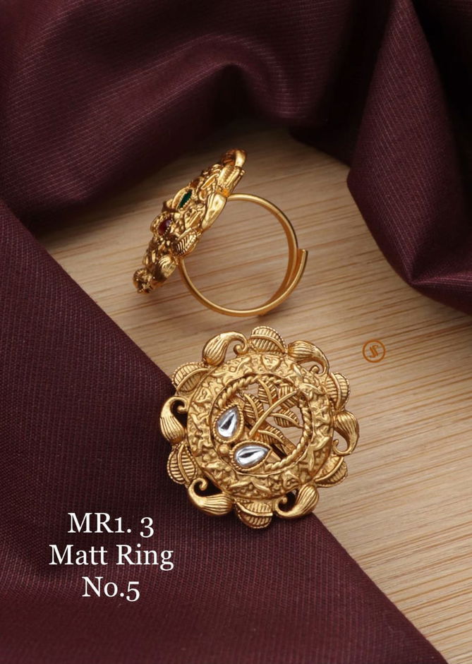 MR1 Designer Rajawadi Matt Rings Wholesalers In Delhi
